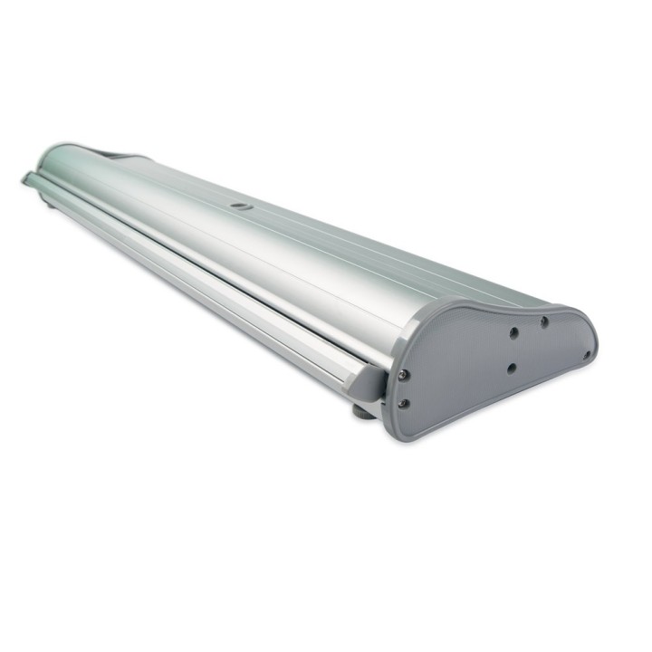 Roll-up Orient+ Full Graphic aluminium anodisé avec mât réglable 84×222×18,5 cm