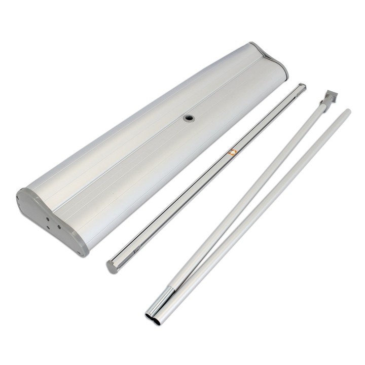 Roll-up Orient+ Full Graphic aluminium anodisé avec mât réglable 84×222×18,5 cm