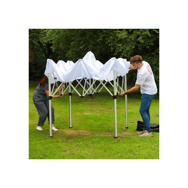 Barnum pliant personnalisé 3 x 4,5 m pour événement extérieur