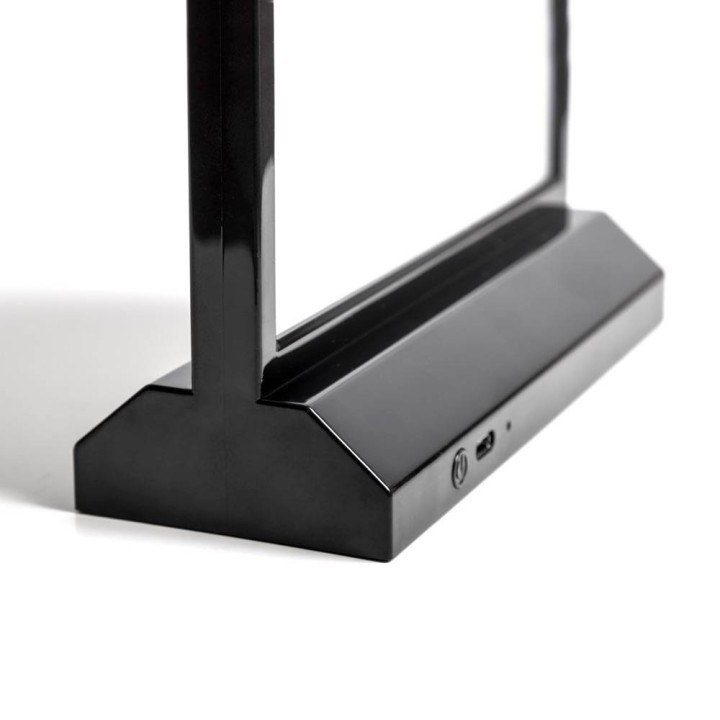 Présentoir LED de table DL noir rechargeable | Stand Expo