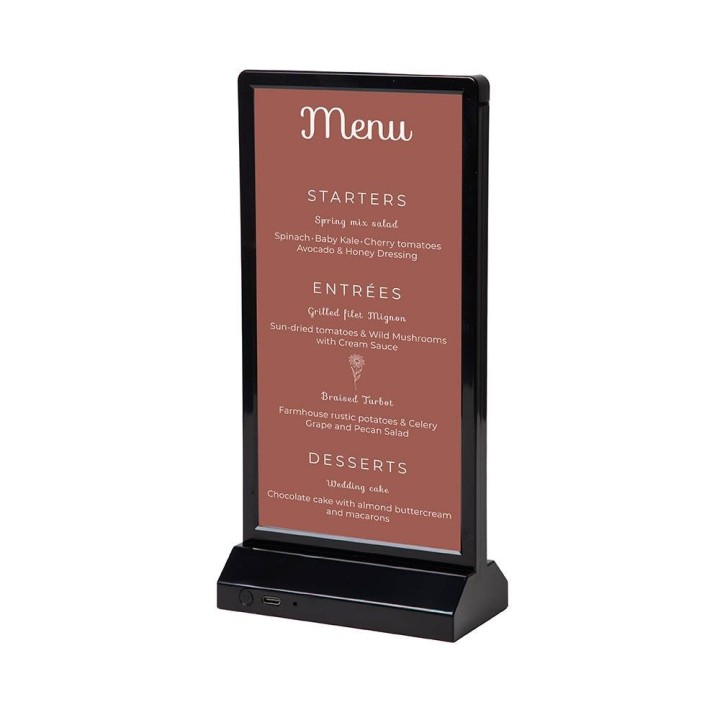Rechargeable Black LED Tabletop Display | Stand Expo