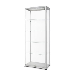 Vitrina de exposición de cristal con LED 80 × 40 × 200 cm | Stand Expo