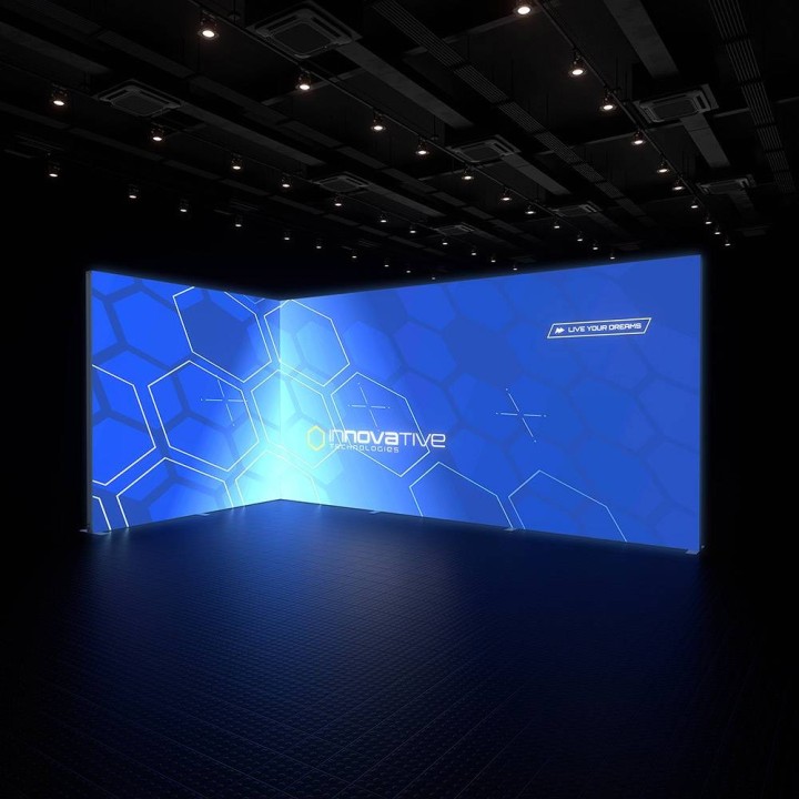 Mur lumineux LED double face 600 × 300 cm | Stand Expo