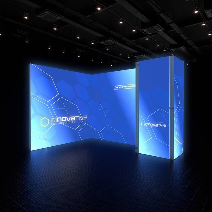 Muro luminoso LED de doble cara 600 × 300 cm | Stand Expo