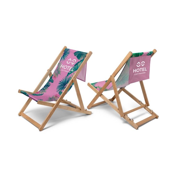 Silla de playa publicitaria personalizable Relax Bold | Stand Expo