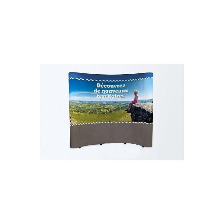 Curved pop-up stand