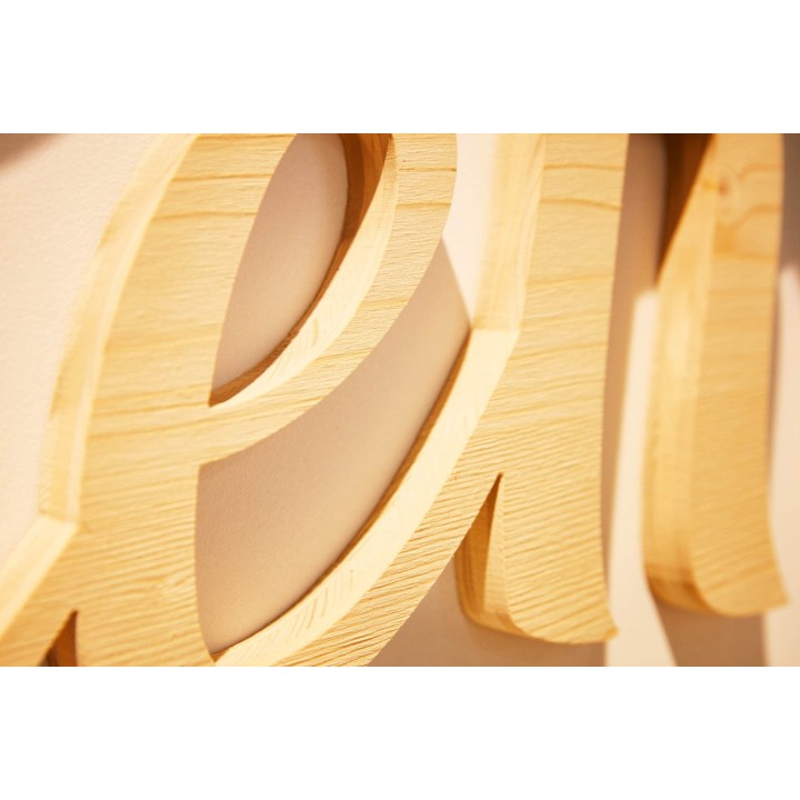 Signalétique 3D Bois